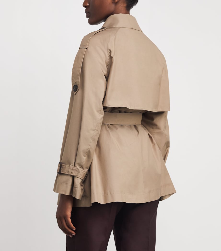Max Mara Beige Double-Breasted Raincoat