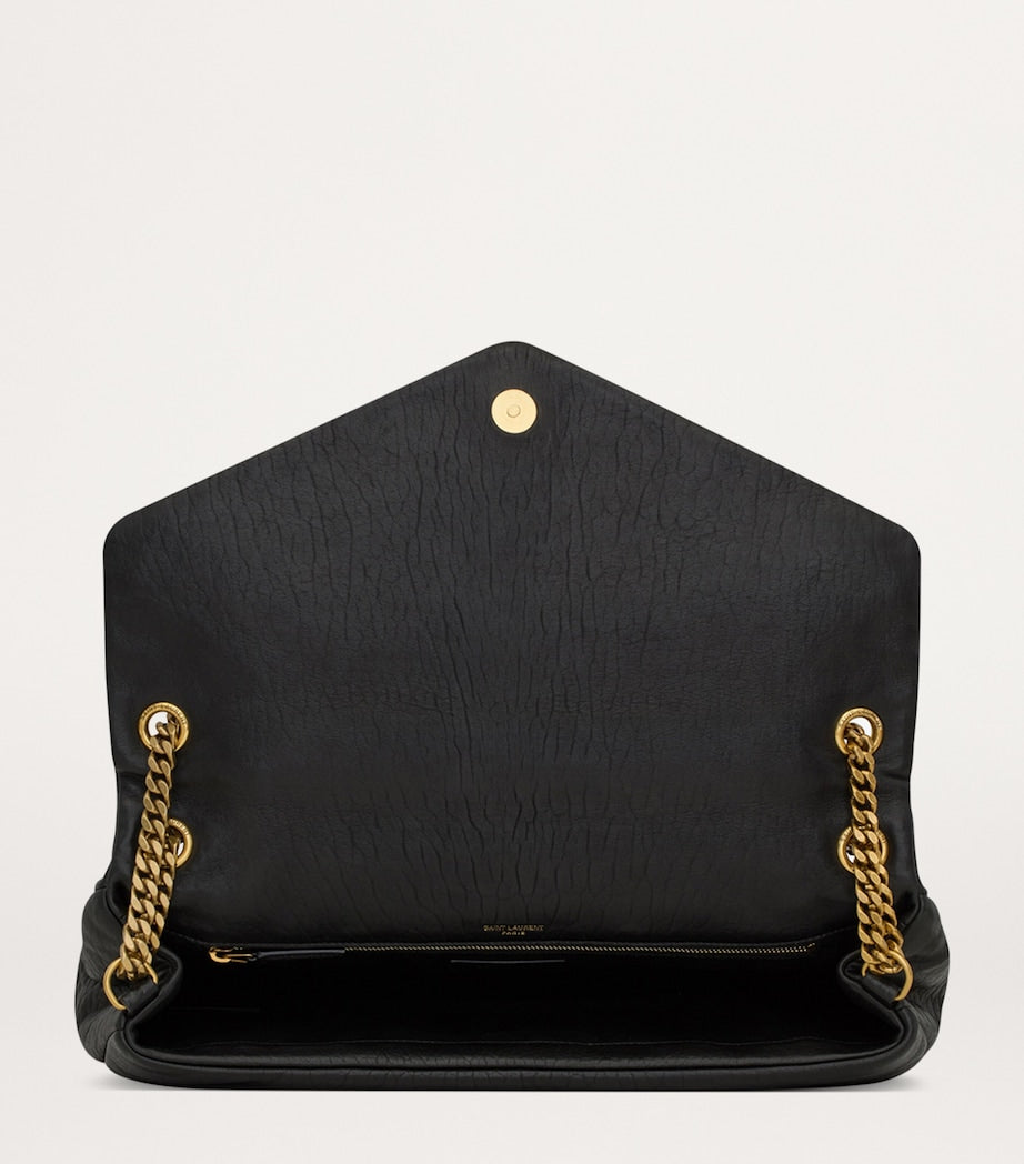 Saint Laurent Black Large Calypso Shoulder Bag