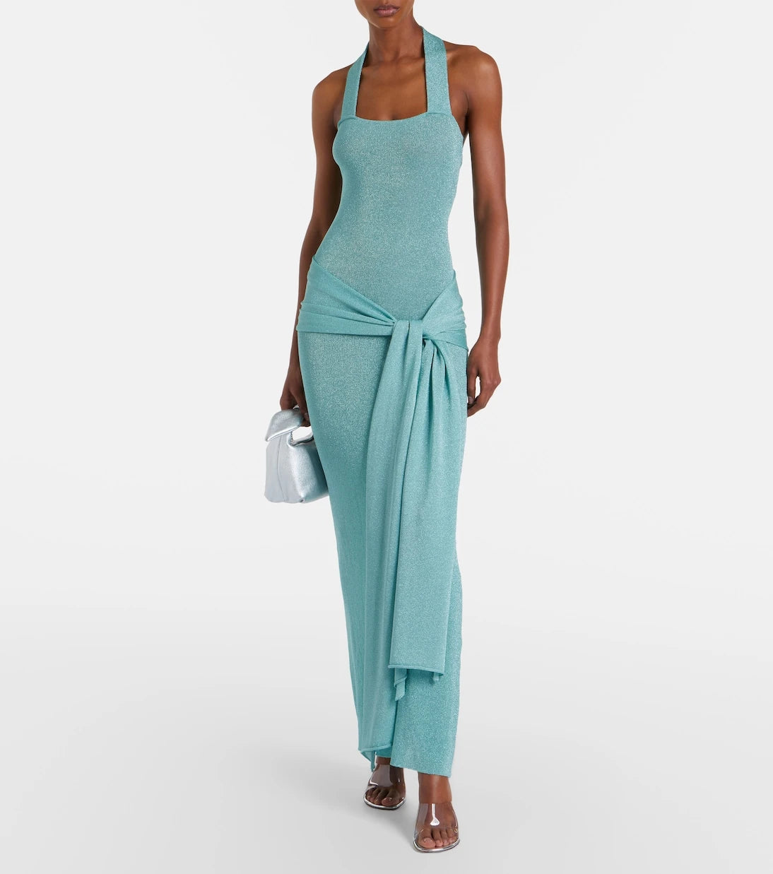 Aya Muse - Knitted lamé maxi dress
