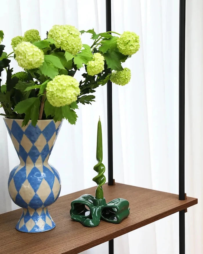 &k amsterdam Rombic Blue Dekoratif Vazo