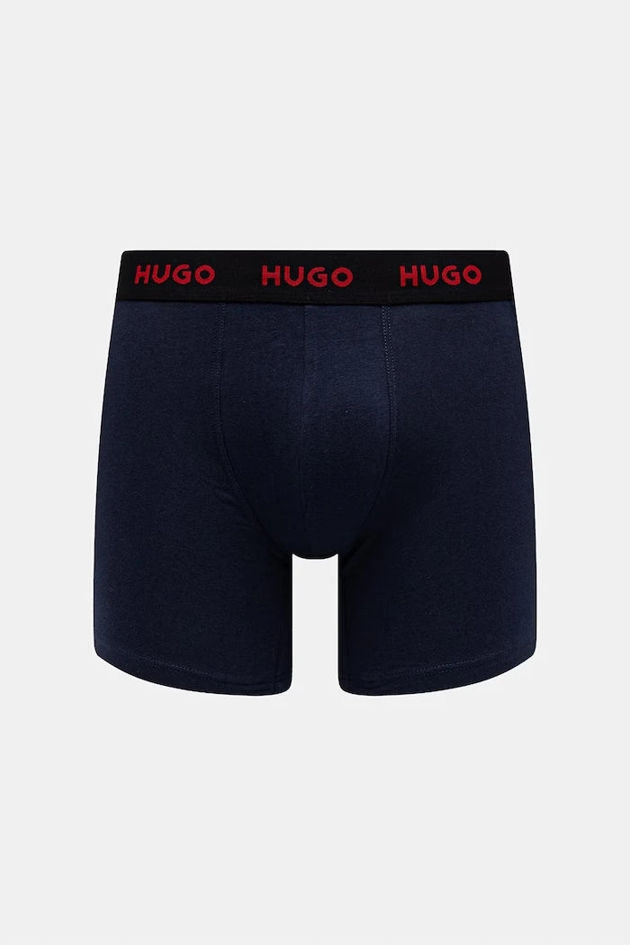 HUGO erkek pamuklu elastan boxer BOXERBR TRIPLET PACK 3'lü