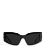 Black Bossy Cat-Eye Sunglasses
