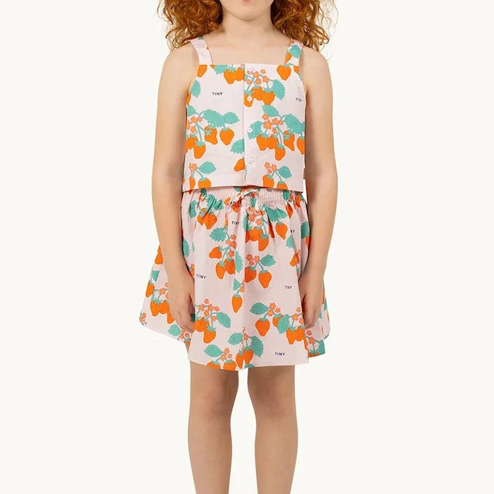 Детска памучна пола Tinycottons STRAWBERRIES SKIRT