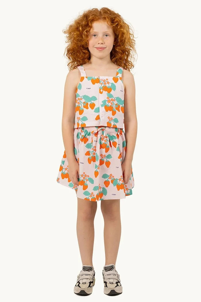 Детска памучна пола Tinycottons STRAWBERRIES SKIRT