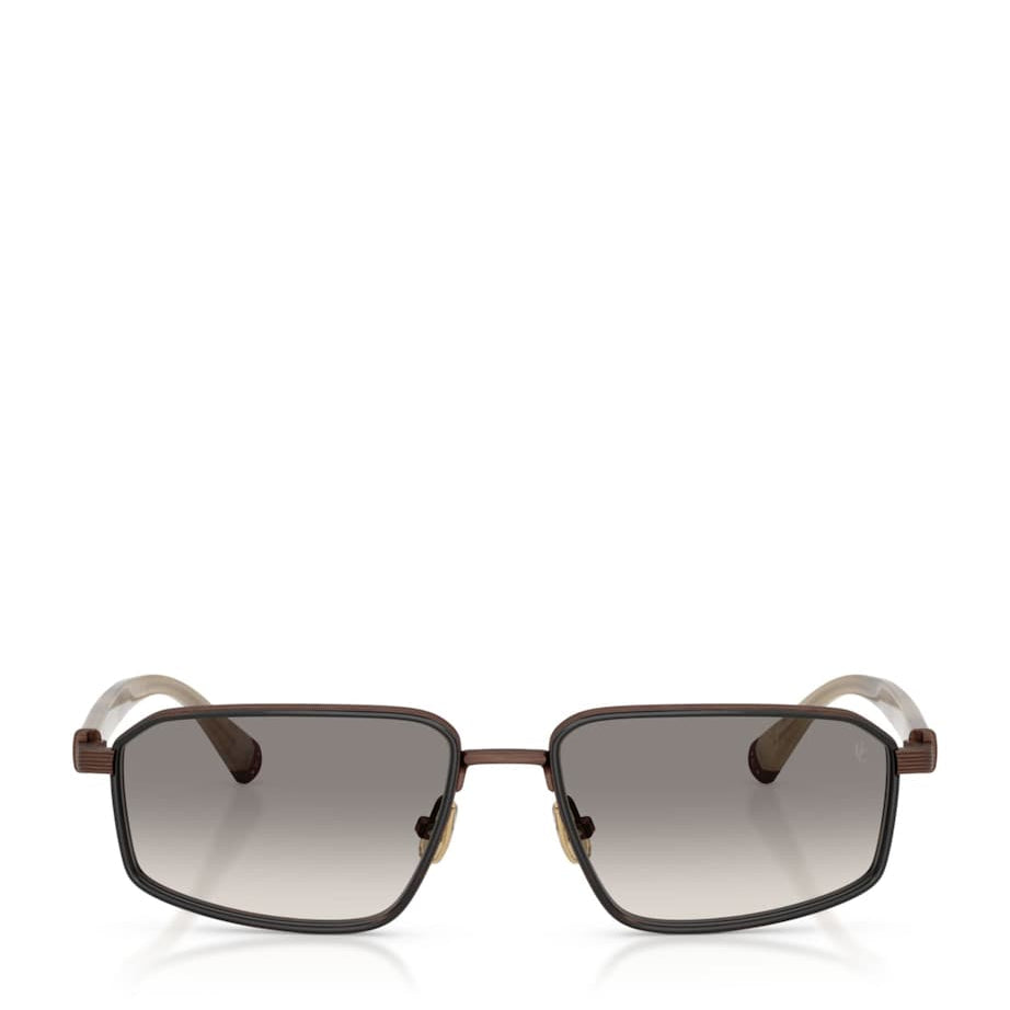 Brunello Cucinelli Titanium Rectangle Jarama Sunglasses