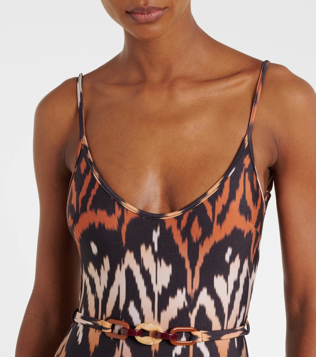 Zimmermann - Aster Scoop printed swimsuit