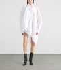 Givenchy White Cotton Asymmetric Mini Shirt Dress