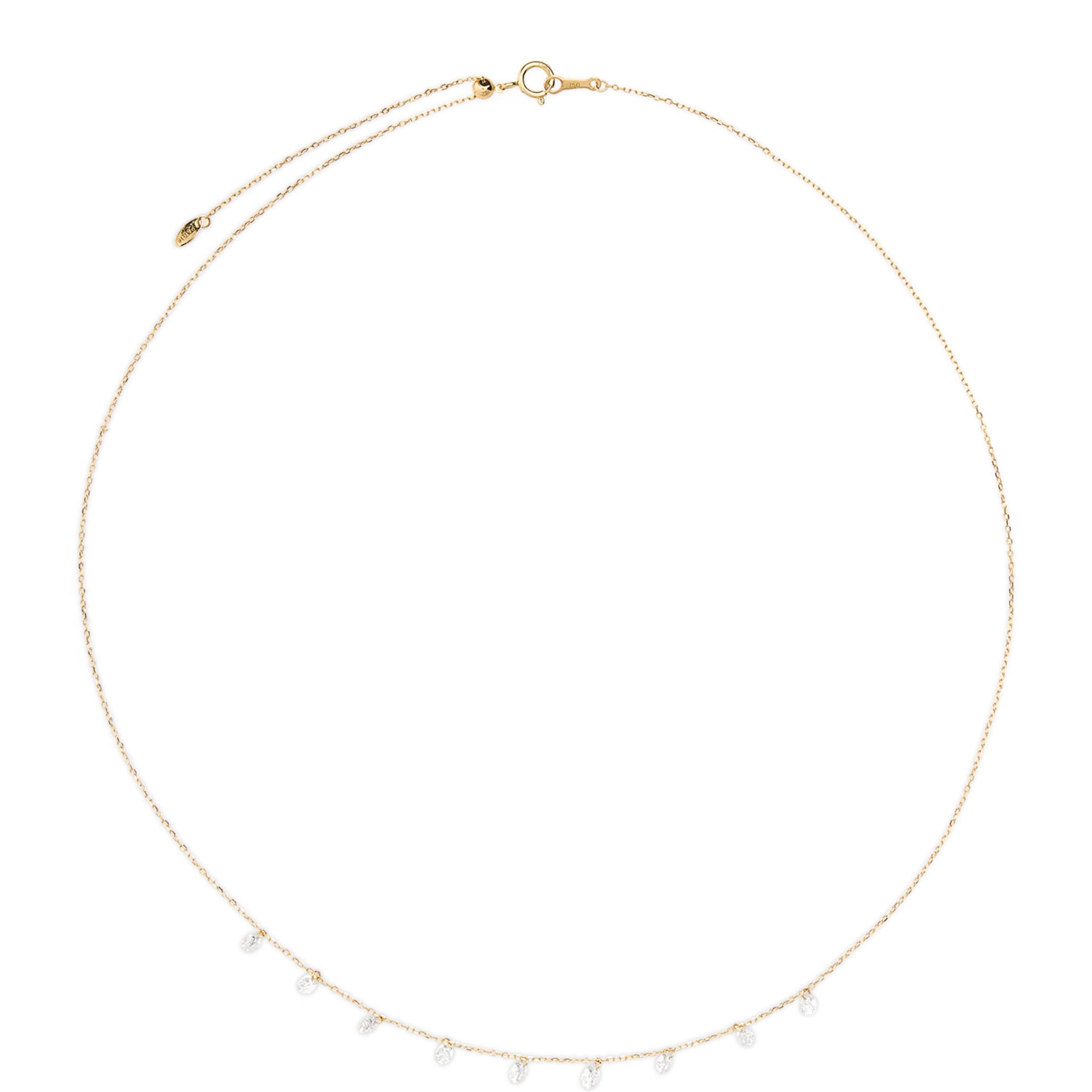 Persée Yellow Gold and Diamond 9-Stone Danaé Necklace