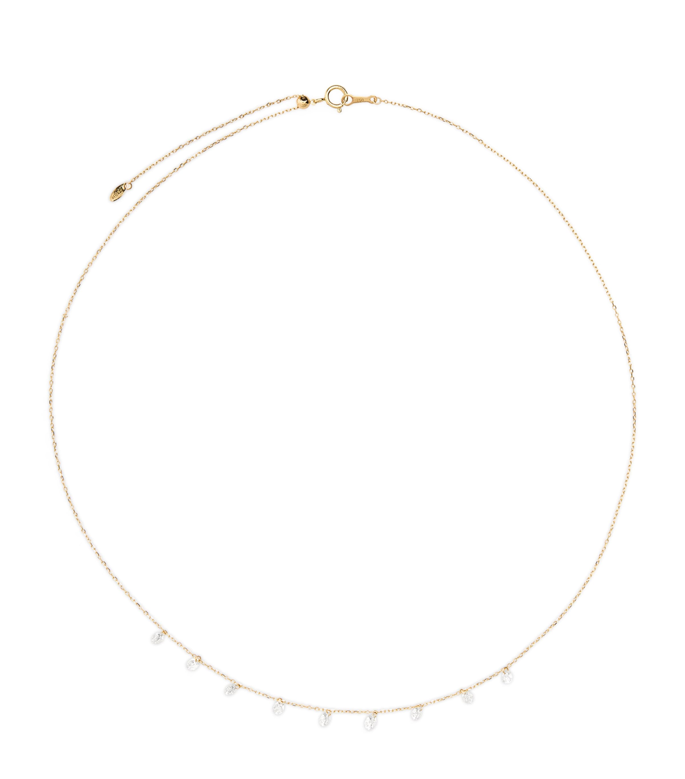 Persée Yellow Gold and Diamond 9-Stone Danaé Necklace