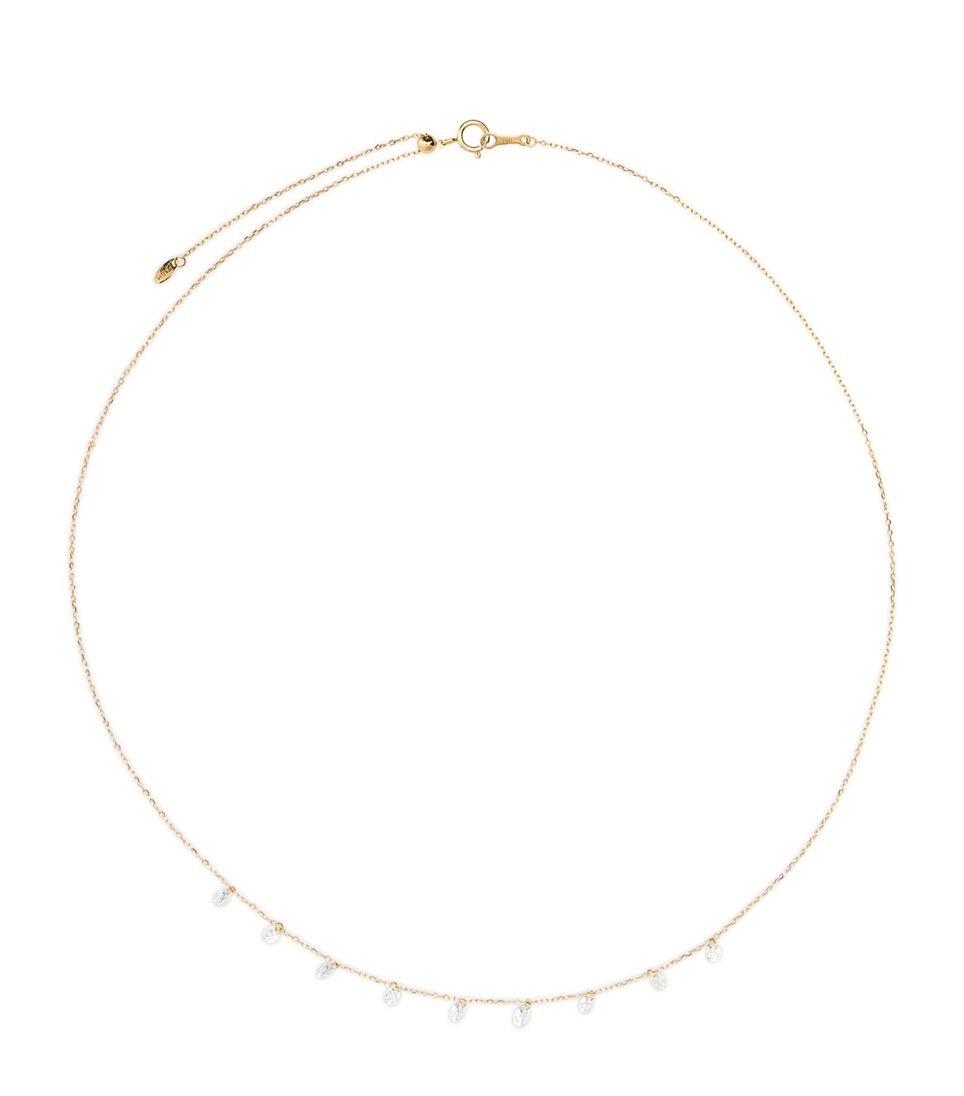 Persée Yellow Gold and Diamond 9-Stone Danaé Necklace