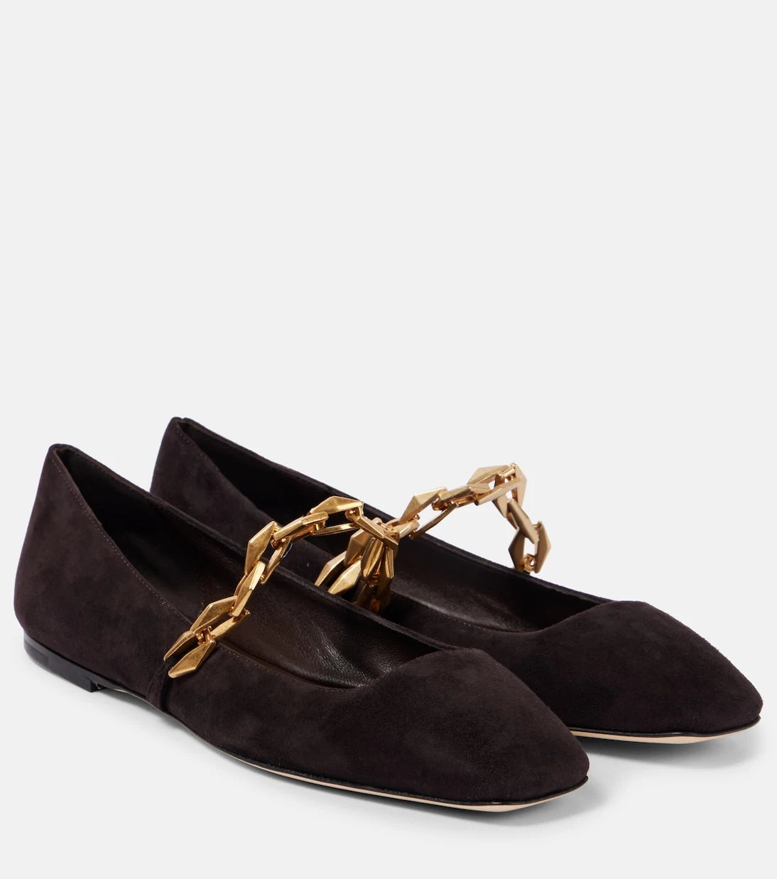 Jimmy Choo - Diamond Tilda suede Mary Jane flats