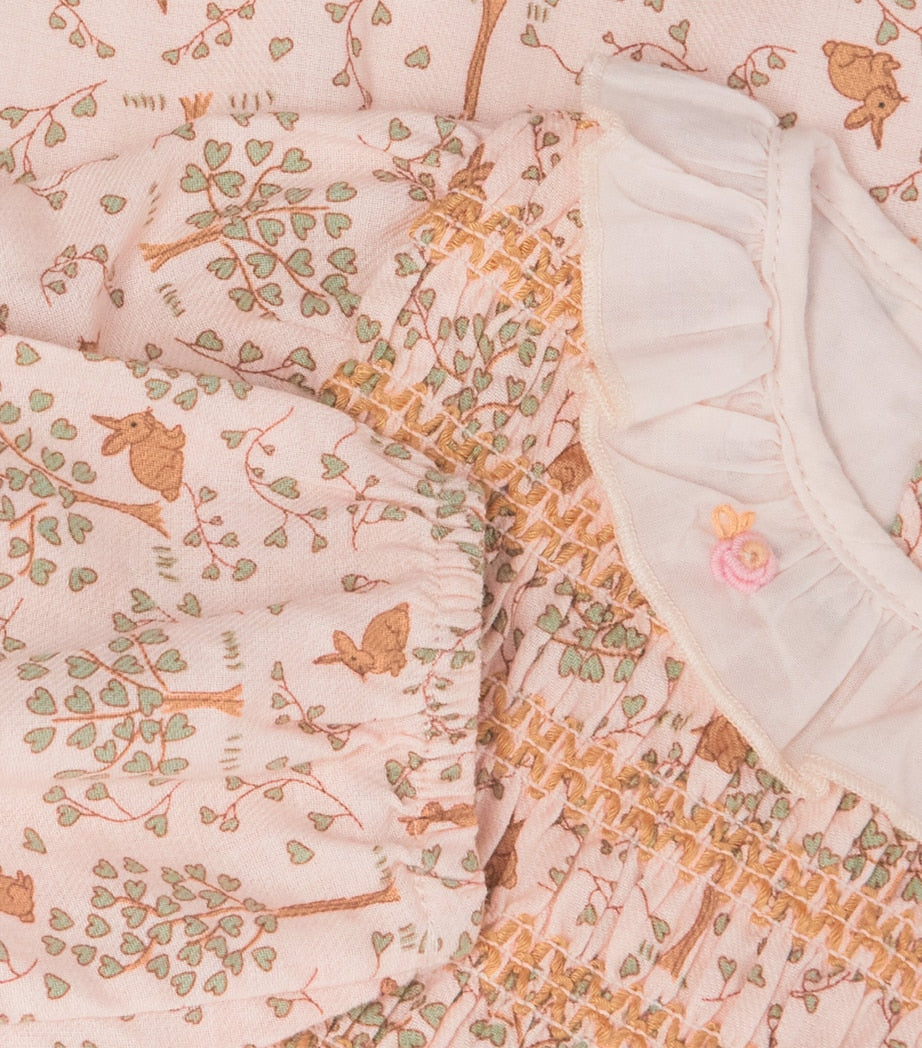 Gingersnaps Cotton Bunny Meadow Trixie Smock Dress (6-36 Months)