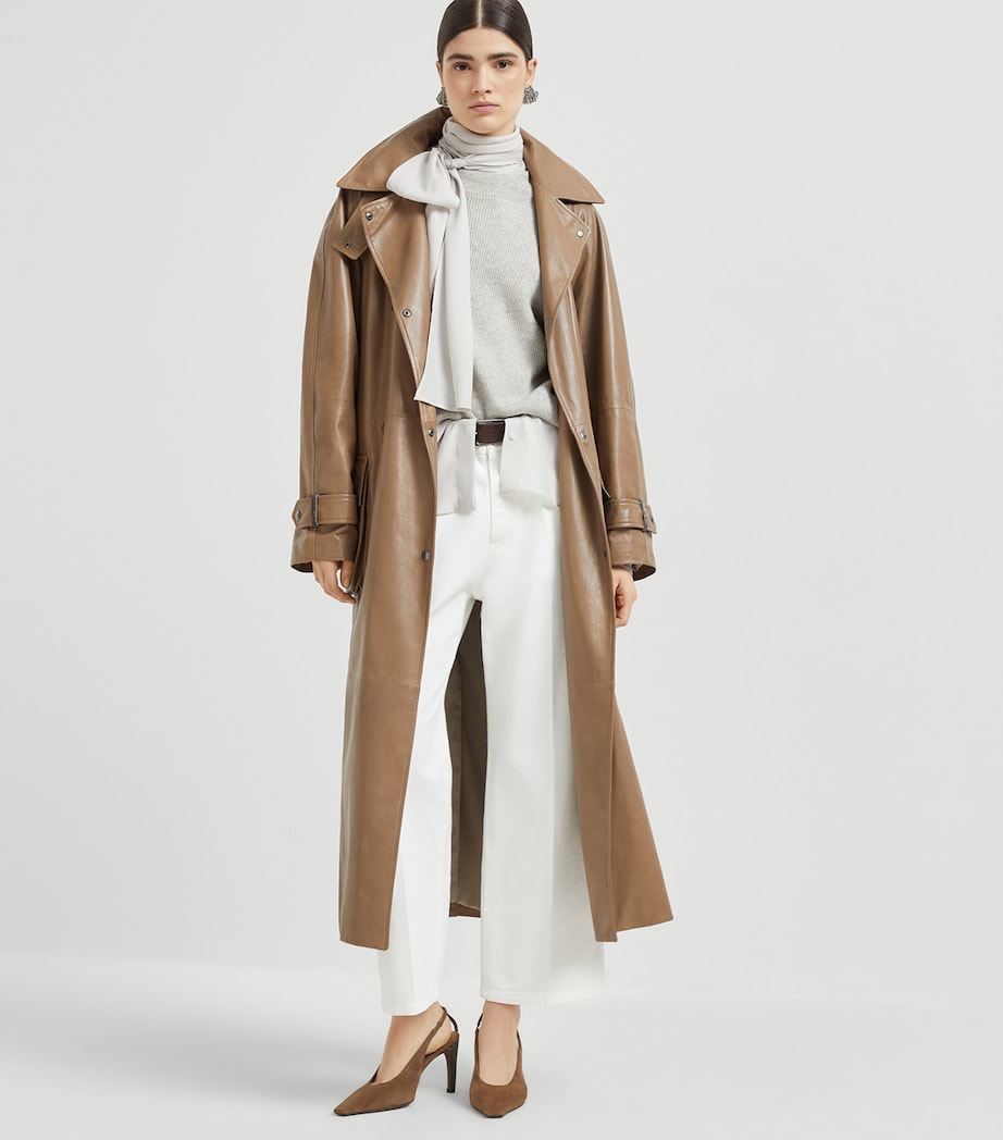 Grey Cashmere Sweater and Pussybow Blouse