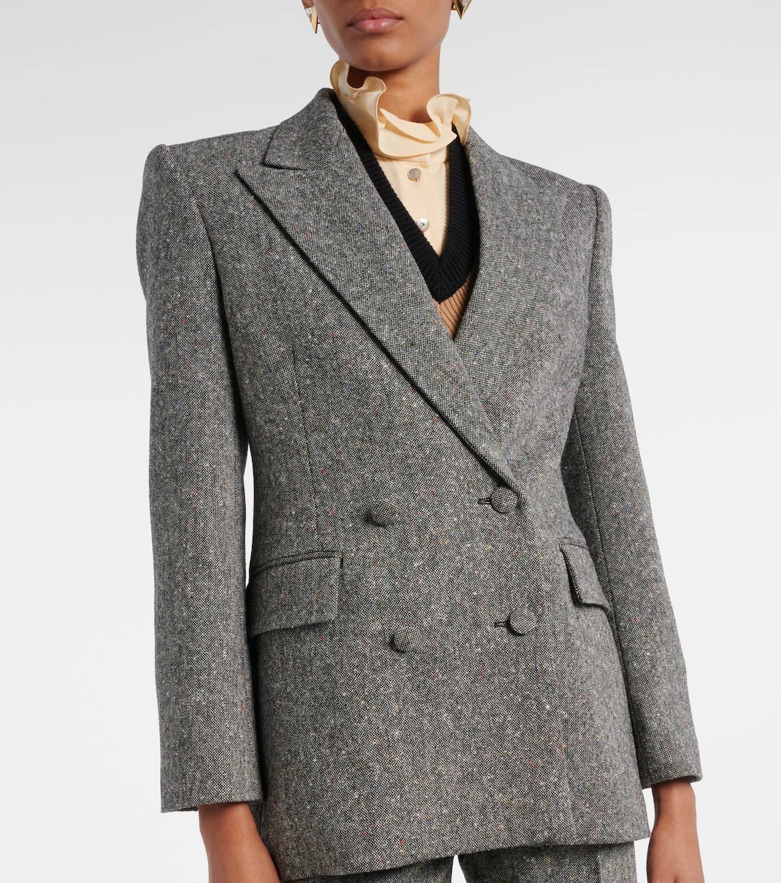 Valentino - Double-breasted wool-blend blazer