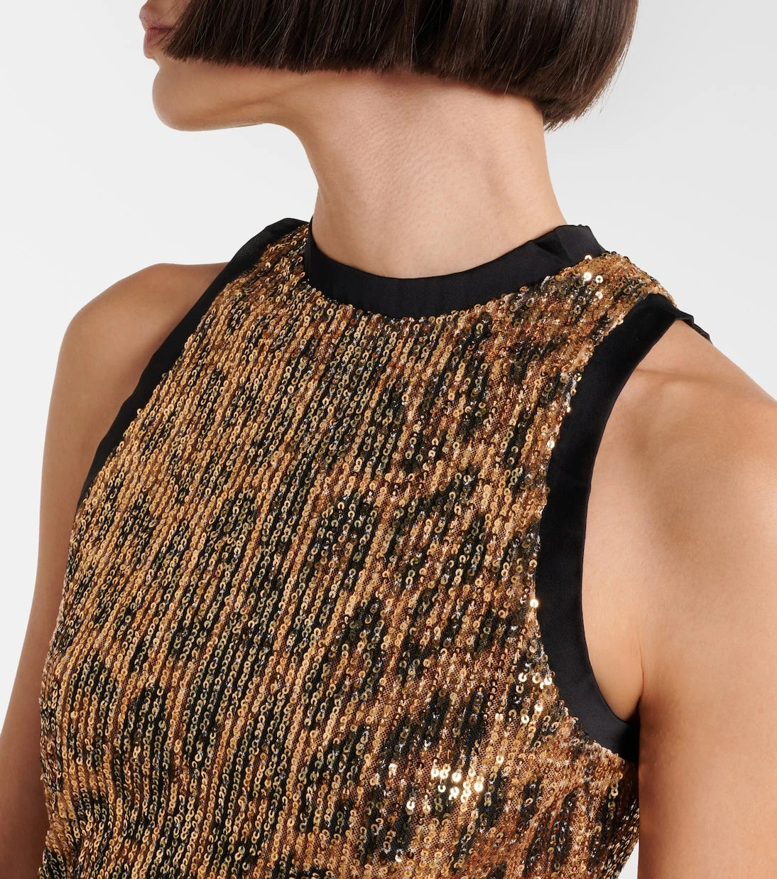 Roberto Cavalli - Sequined leopard-print minidress