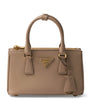 Prada Nude Mini Saffiano Leather Galleria Top-Handle Bag