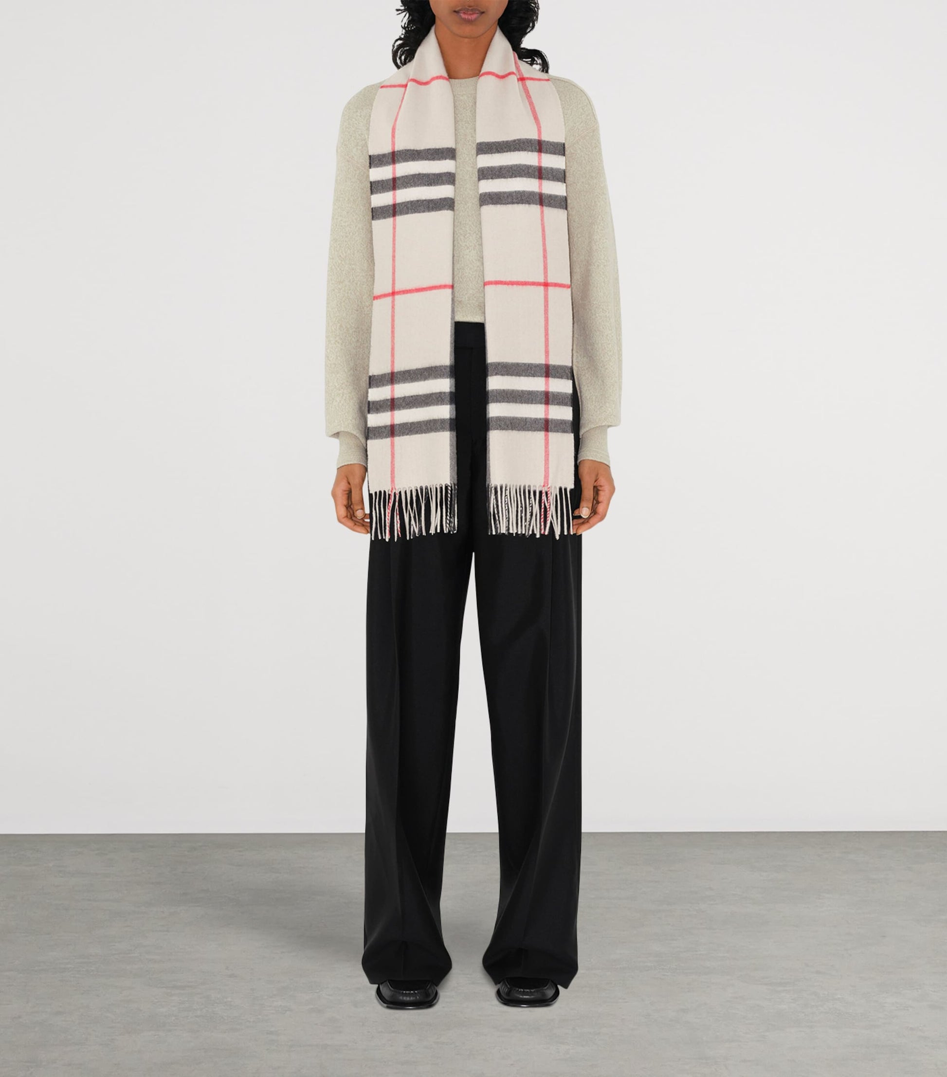 Cashmere Check Scarf