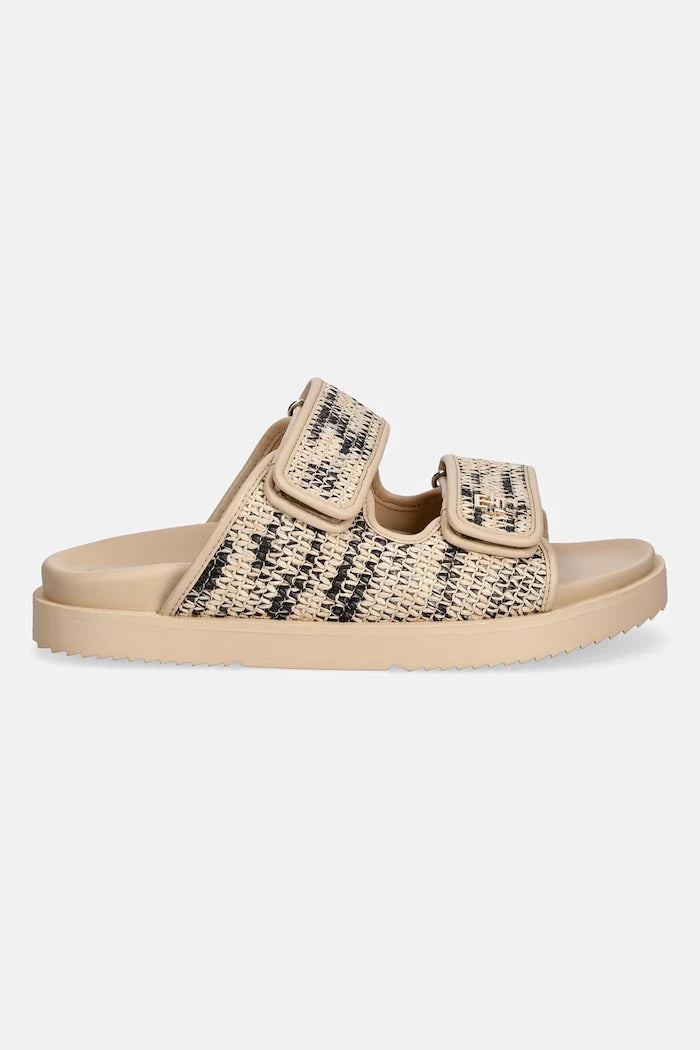 Tommy Hilfiger чехли дамски DOUBLE STRAP RAFFIA SANDAL