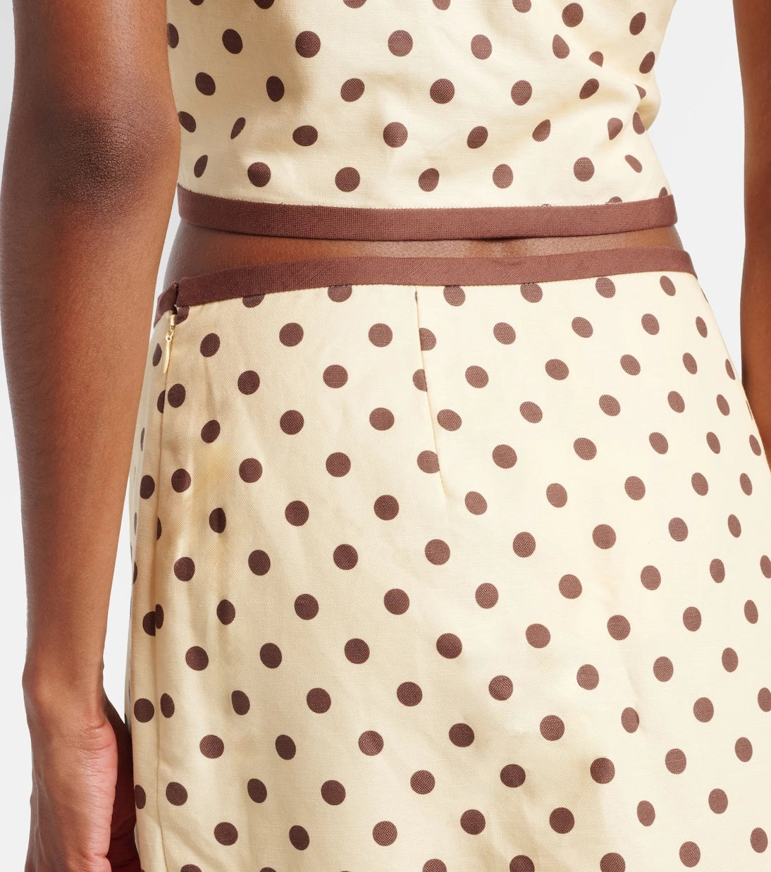 Posse - Bowie linen and cotton wrap skirt