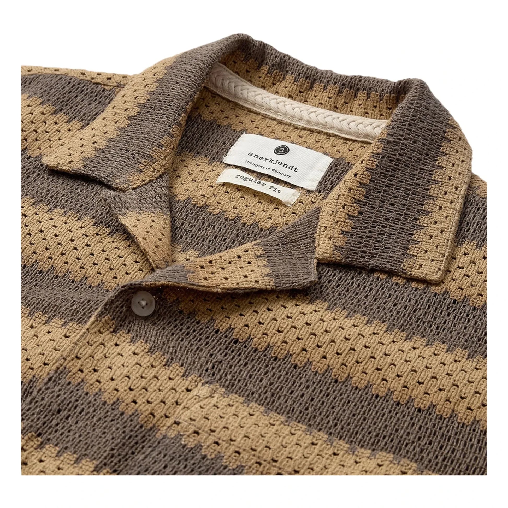 Anerkjendt - Akleander Striped Shirt | Light brown