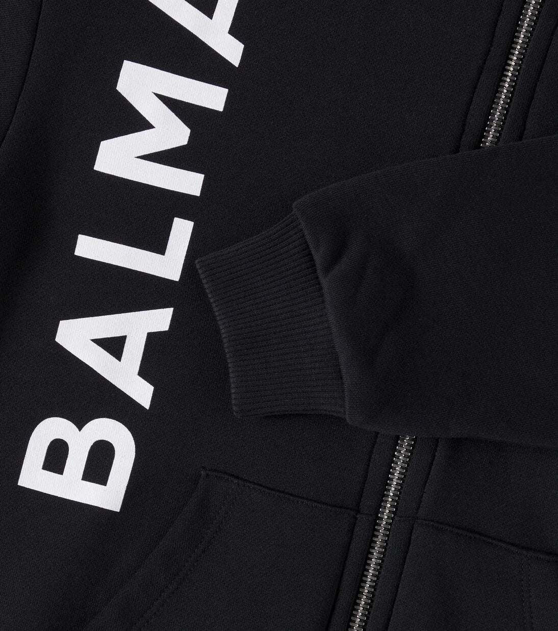 Balmain Kids - Logo cotton zip-up hoodie