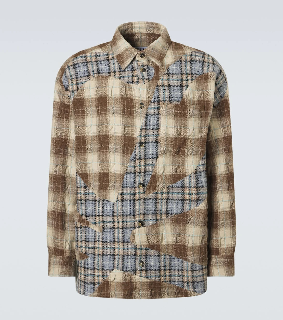 Loewe - Logo plaid wool and cotton flannel shirt