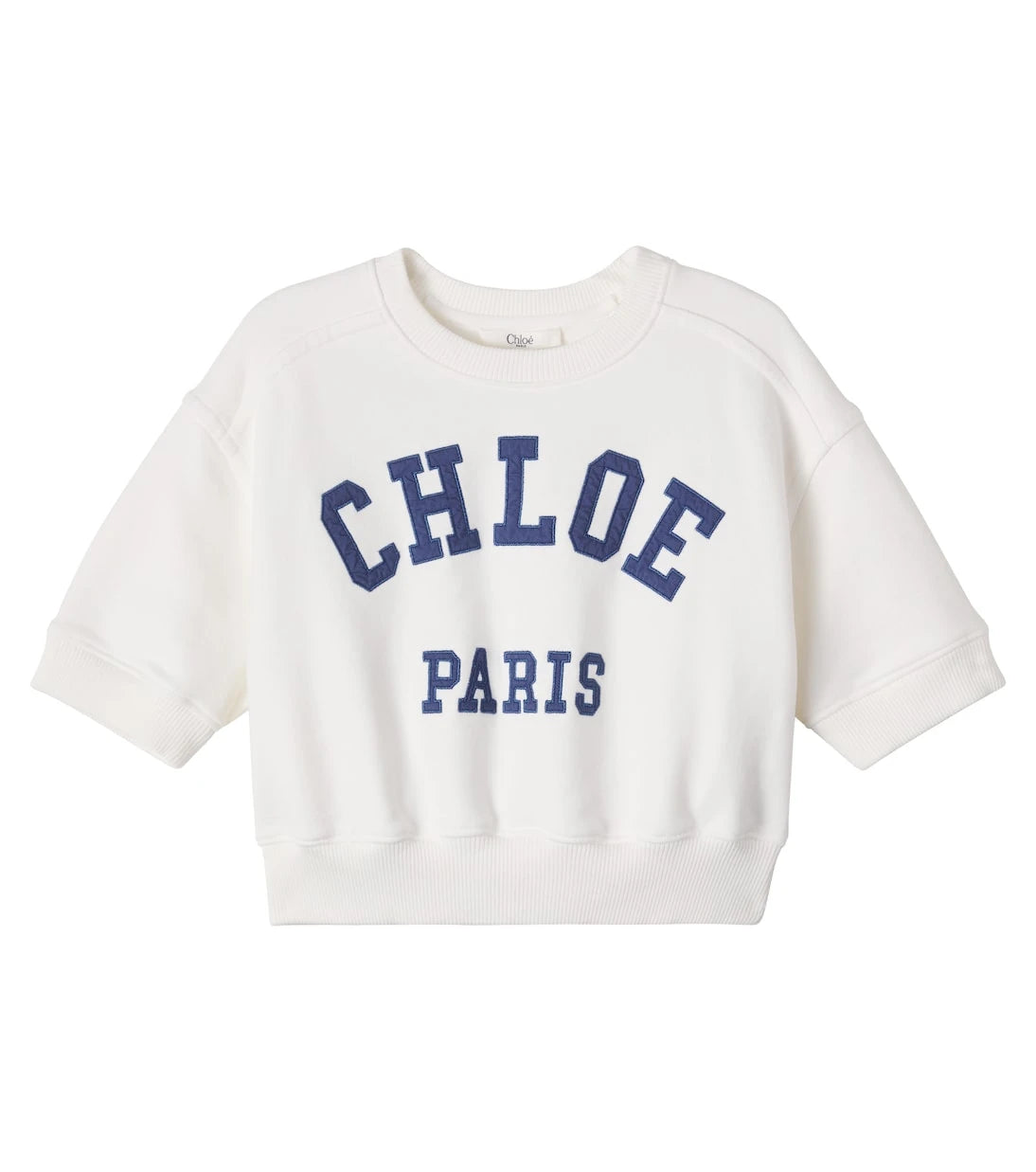 Chloé Kids - سويت شيرت من القطن جيرسي بشعار الماركة