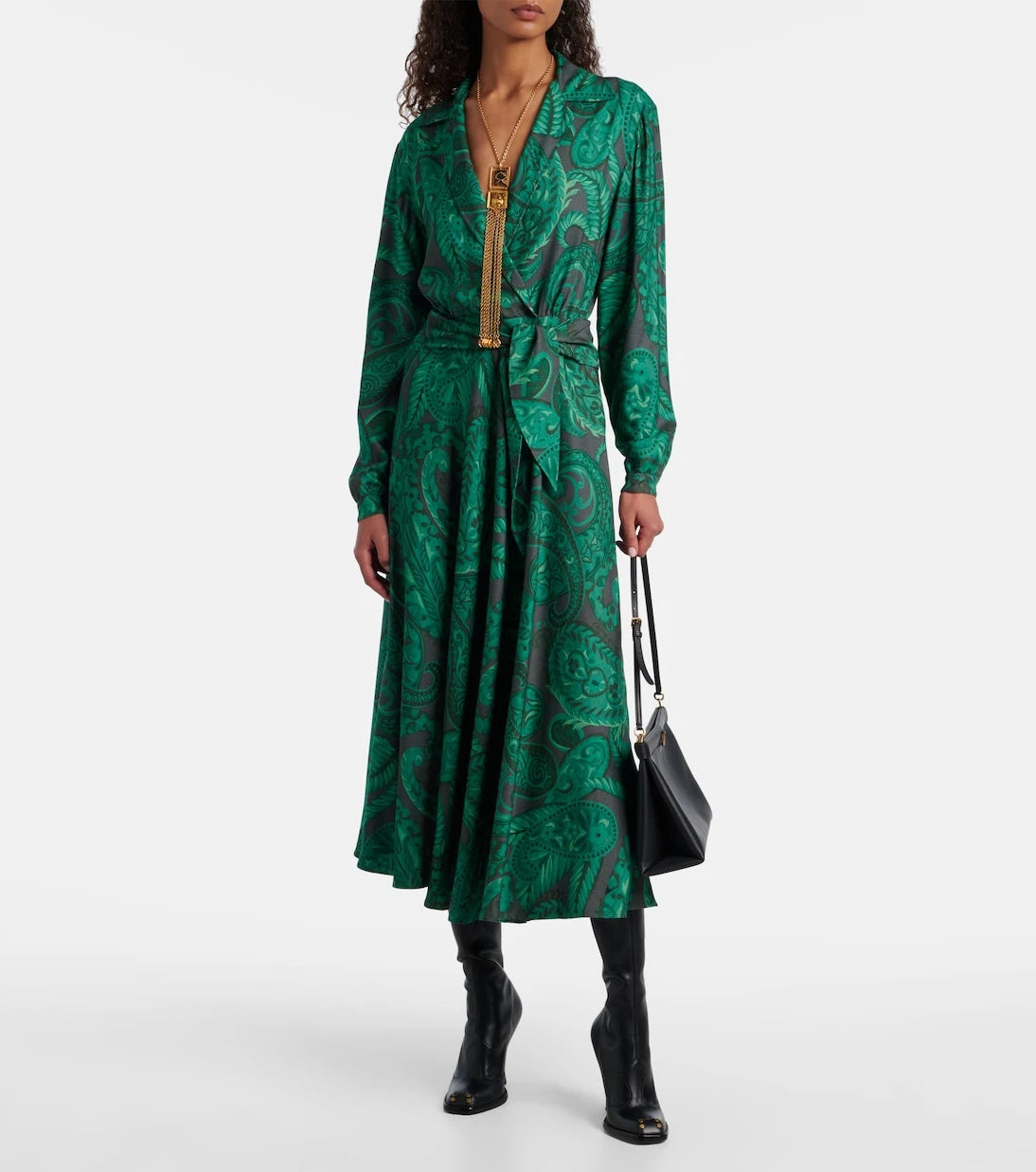 Etro - Belted midi dress