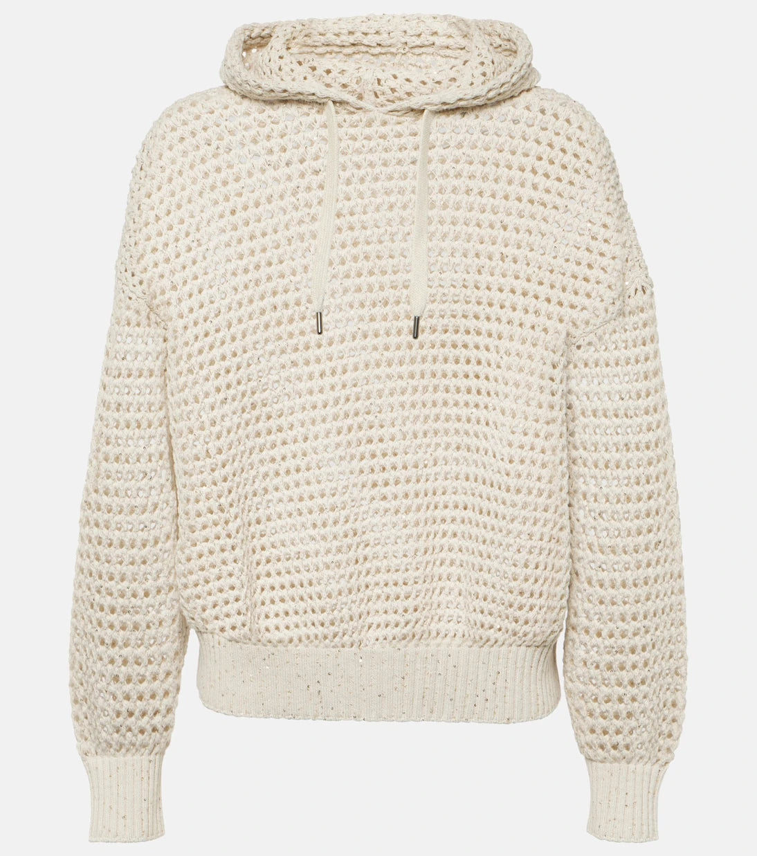 Brunello Cucinelli - Open-knit cotton-blend hoodie