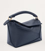 LOEWE Navy Mini Leather Puzzle Edge Top-Handle Bag