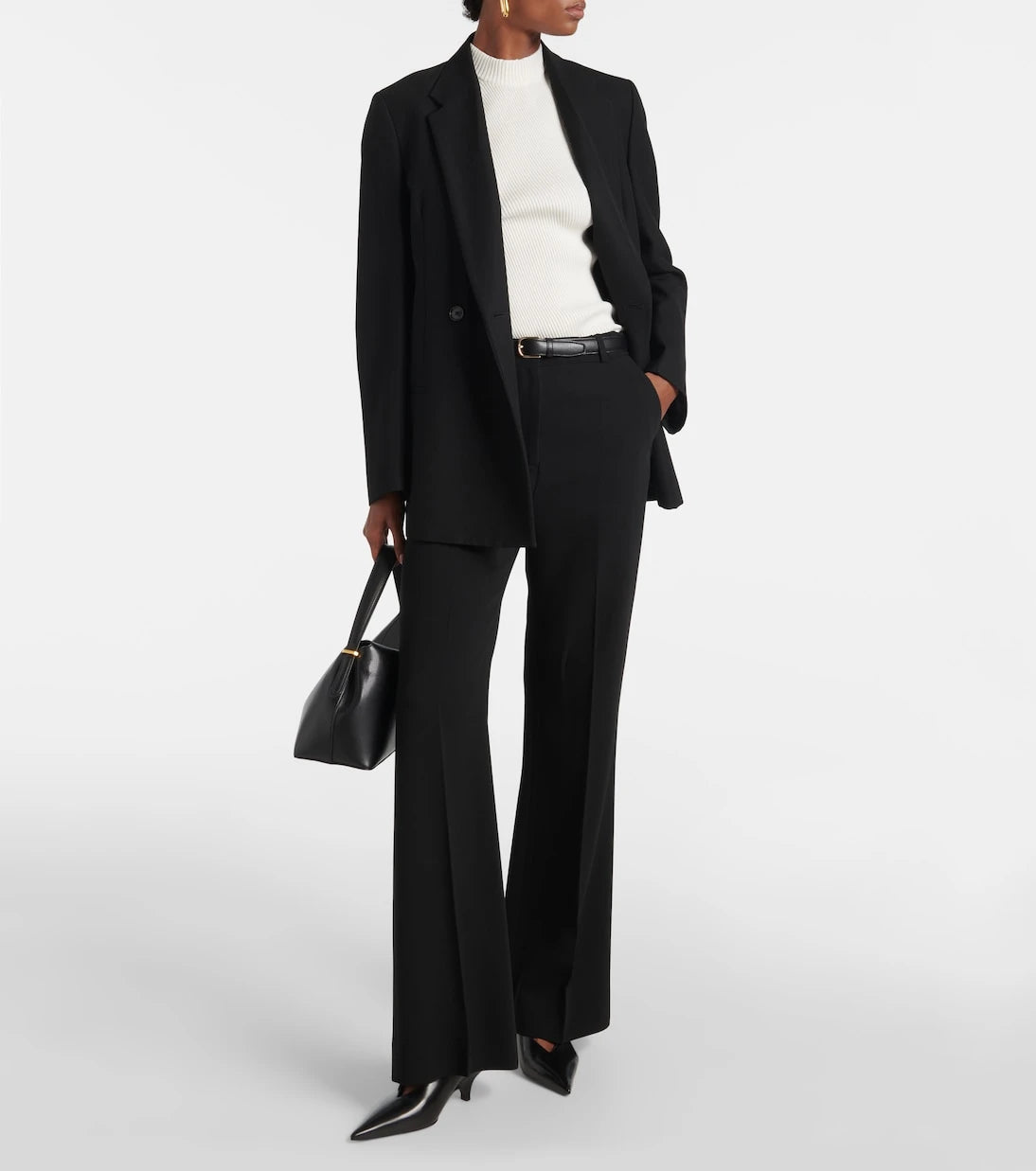 Toteme - Ribbed-knit asymmetric top