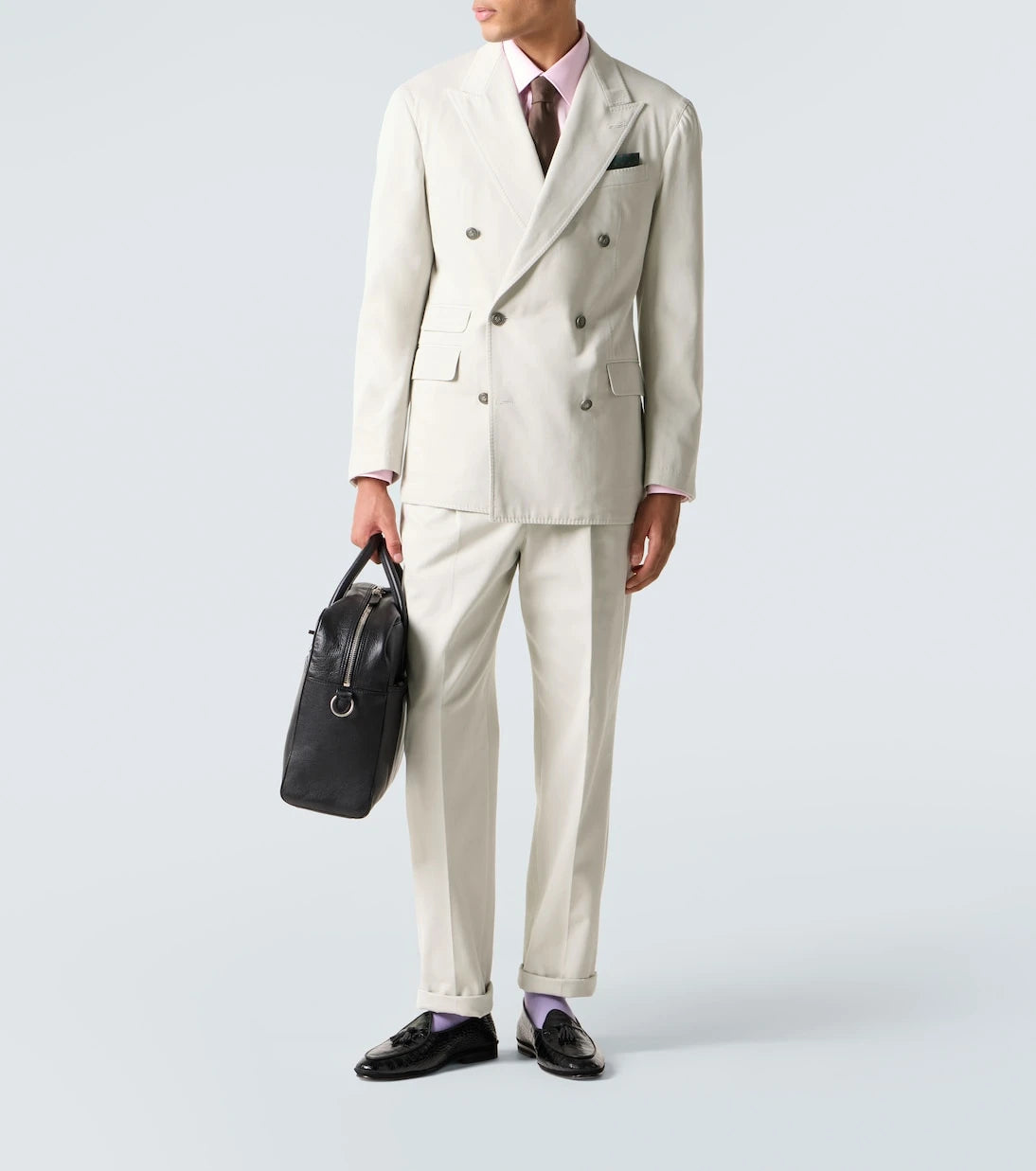 Dunhill - Double-breasted cotton and cashmere blazer
