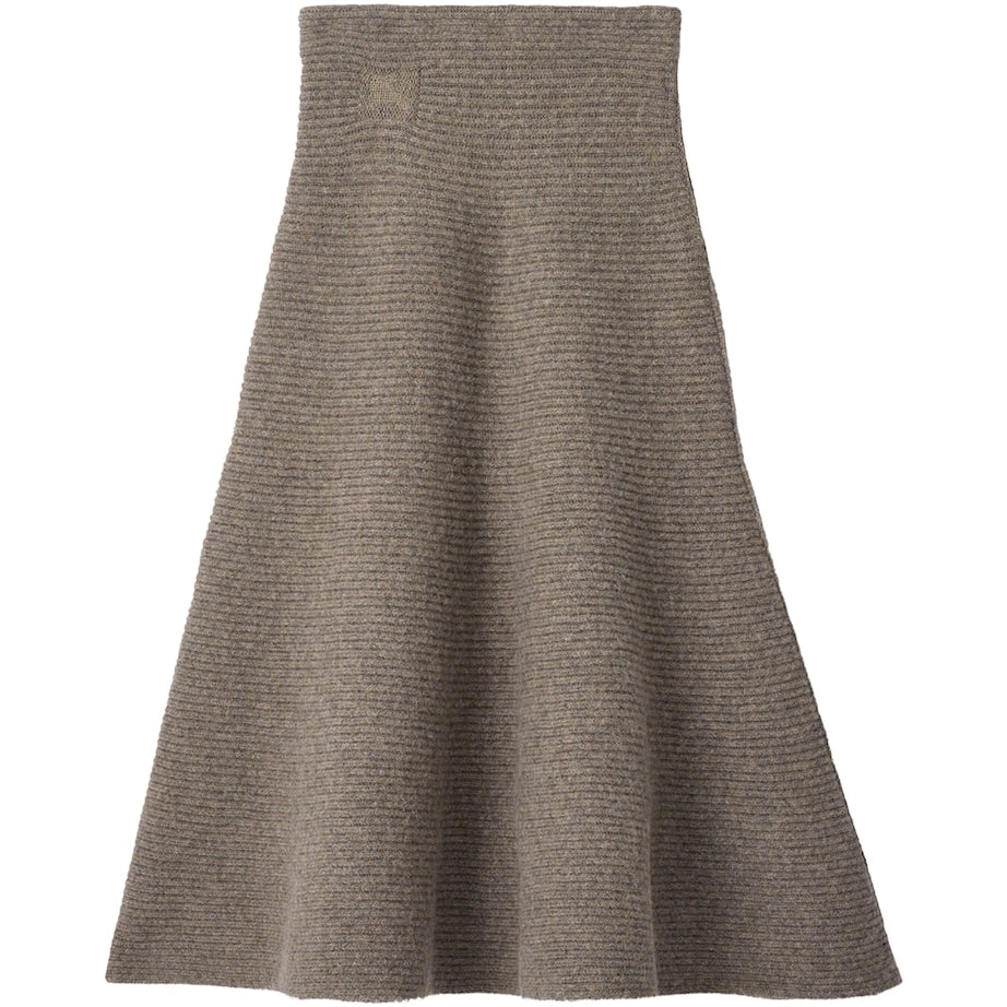 Burberry Wool-Blend Rib-Knit Midi Skirt