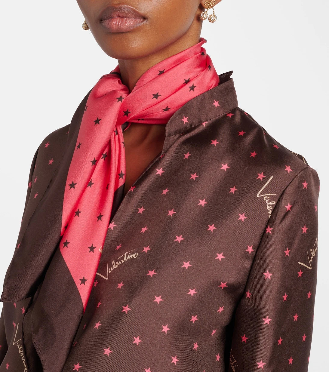 Valentino - Printed silk twill scarf