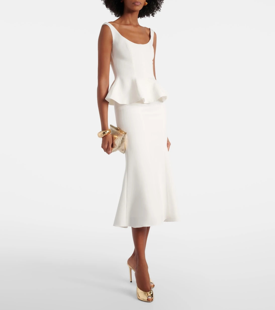 Roland Mouret - Crêpe midi skirt