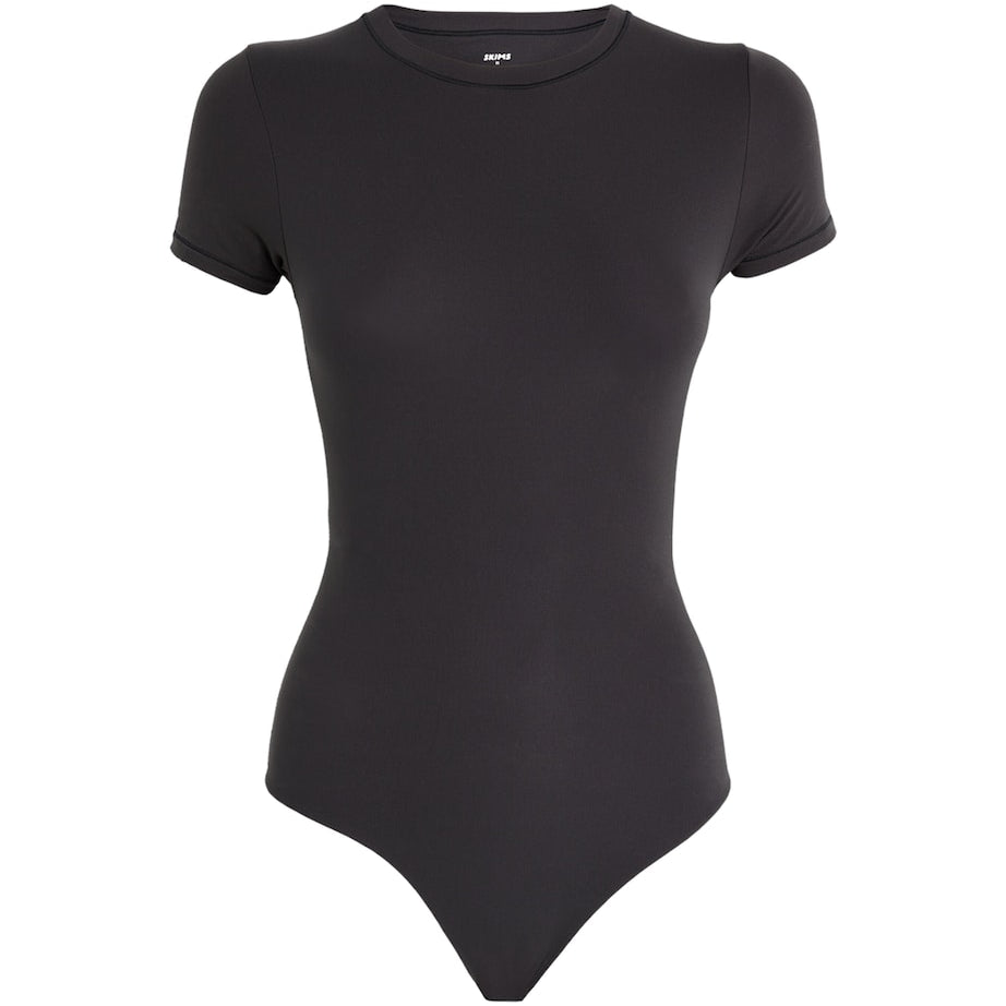 Skims Black Fits Everybody T-Shirt Bodysuit