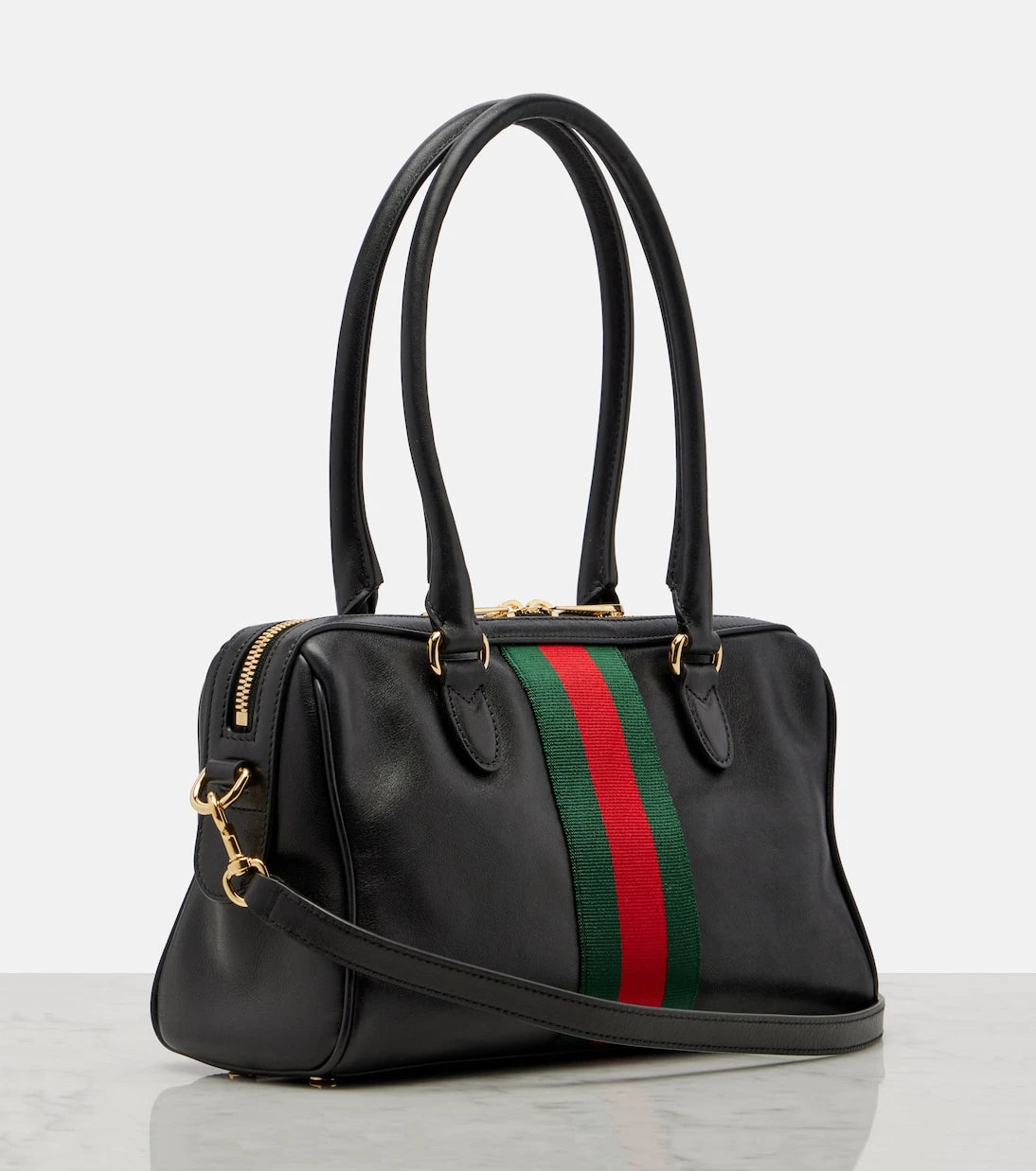 Gucci - حقيبة كتف بورستو متوسطة من الجلد