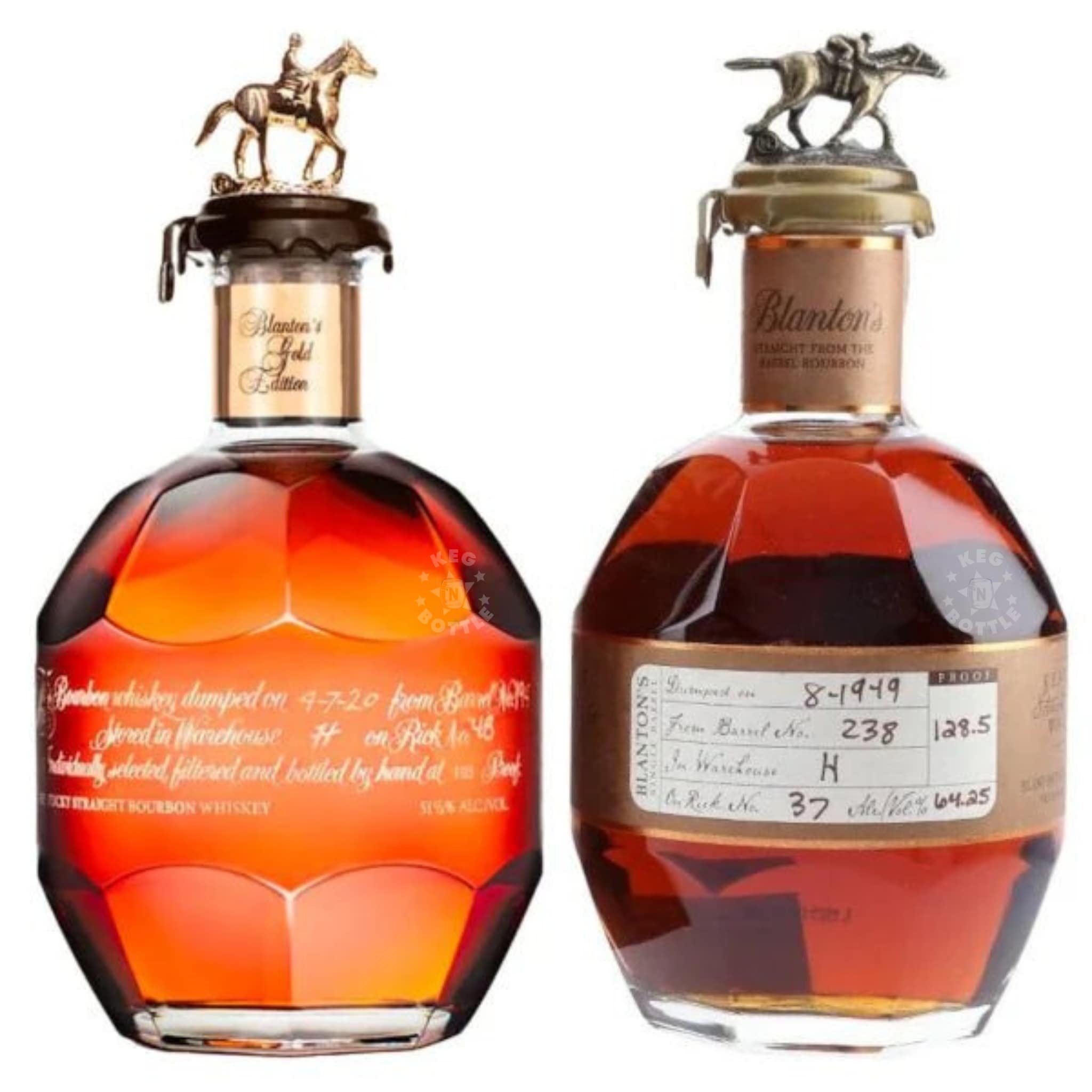 Blantons Gold & Straight Barrel Bourbon Whiskey Bundle