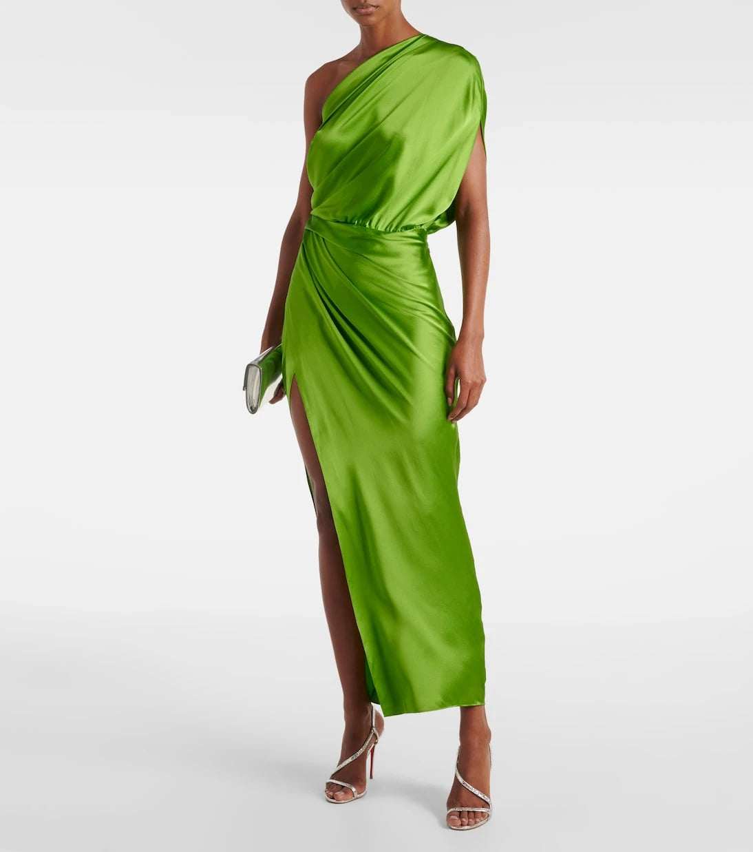 The Sei - Draped one-shoulder silk maxi dress
