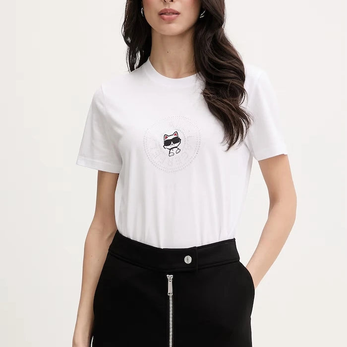 Karl Lagerfeld тениска дамска памучна IKON