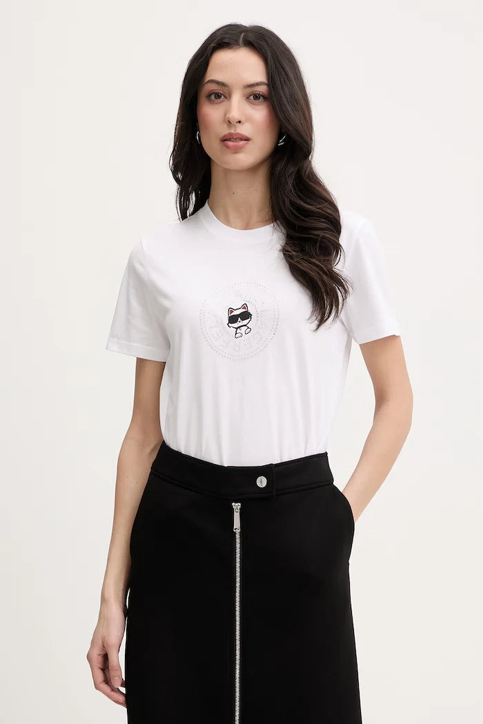 Karl Lagerfeld тениска дамска памучна IKON