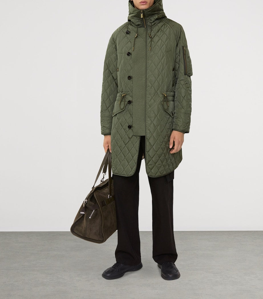 Burberry Green Reissued Quilted Parka