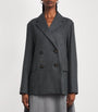 Max Mara Grey Virgin Wool Double-Breasted Jacket