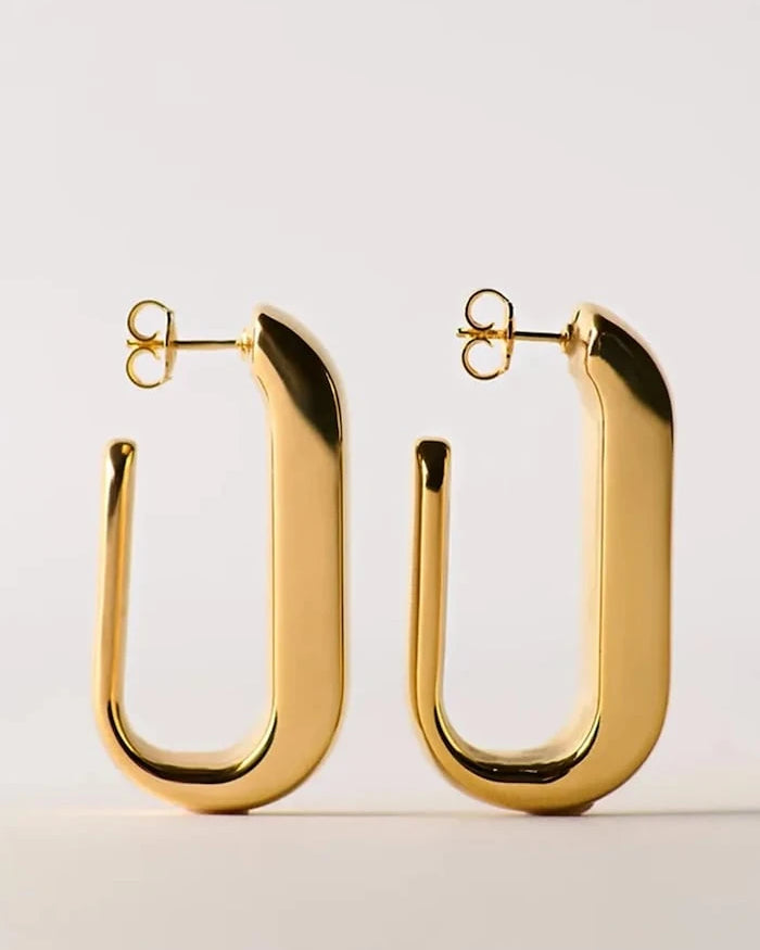 Pozlanmış gümüş kadın küpeleri Helene Earrings