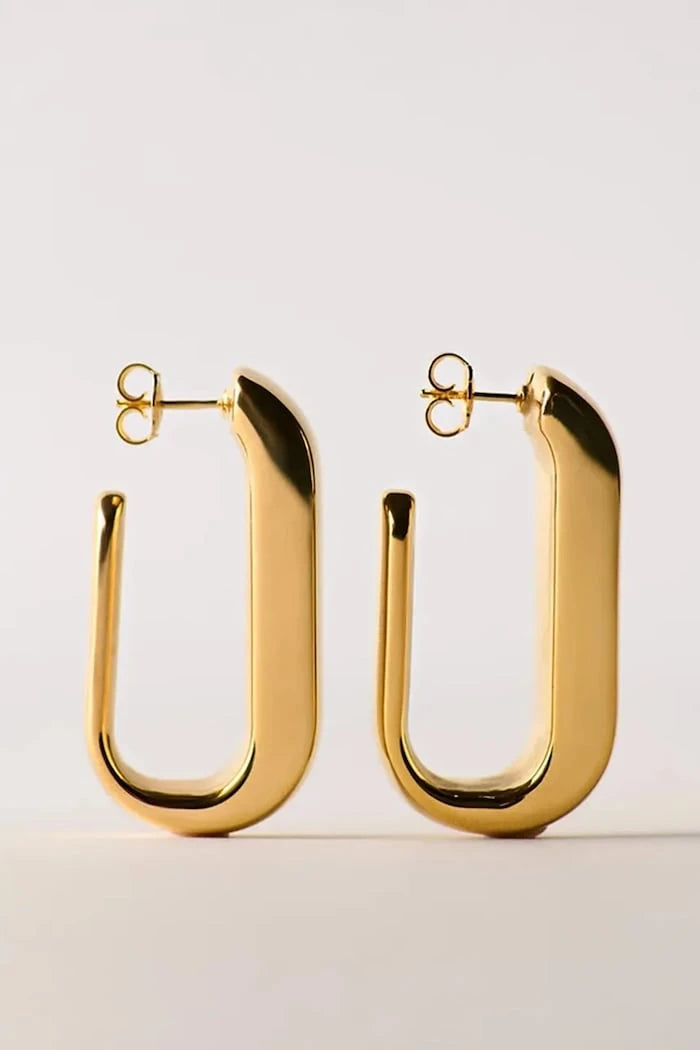Pozlanmış gümüş kadın küpeleri Helene Earrings