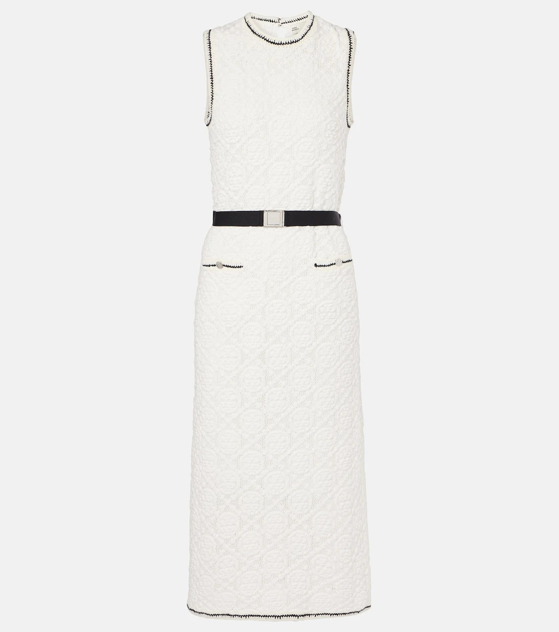 Tory Burch - Belted cotton midi dress