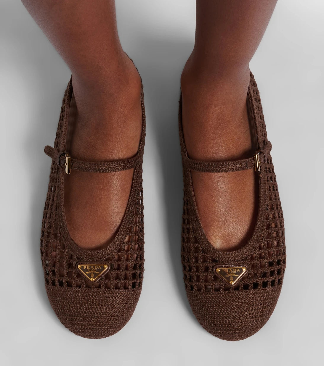 Prada - Tığ işi Mary Jane babetler