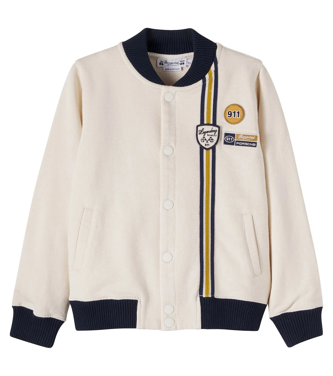 Bonpoint - x Porsche Christopher patch-appliqué cotton varsity jacket