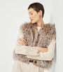 Brunello Cucinelli Beige Cashmere Shearling Gilet