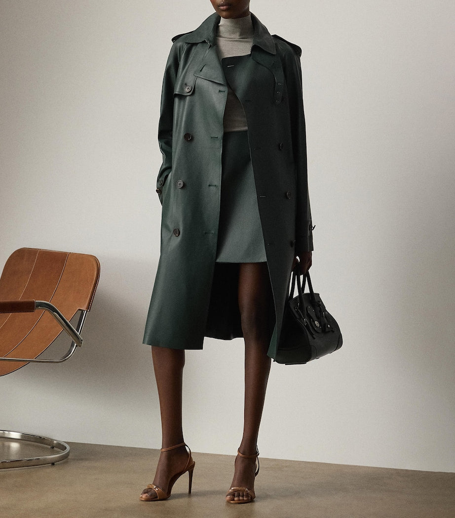 Ralph Lauren Collection Grey Mulberry Silk-Blend Turtleneck Sweatshirt